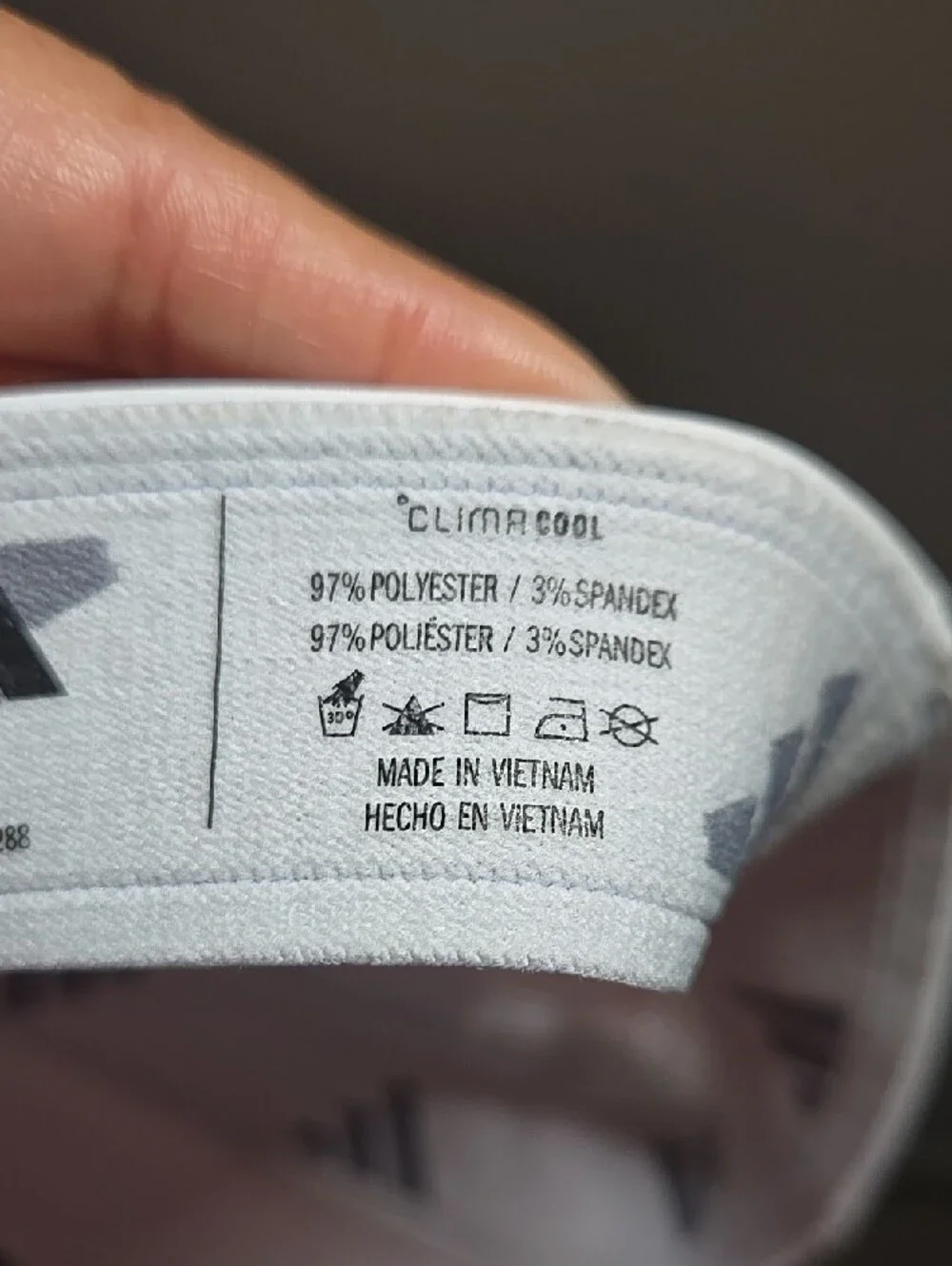 adidas White Stretch Fit Cap with Black Logo